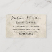 ボホウォーター色の子犬ペットシッター犬トリマー 名刺 (裏面)