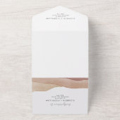 ボホウォーター色の抽象芸術結婚ズ オールインワン招待状 (外側)