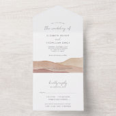 ボホウォーター色の抽象芸術結婚ズ オールインワン招待状 (内側)