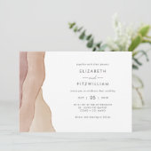 ボホウォーター色の抽象芸術結婚ズ 招待状 (スタンド正面)