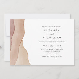 ボホウォーター色の抽象芸術結婚ズ 招待状