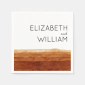 ボホウォーター色の抽象芸術結婚砂漠 スタンダードカクテルナプキン (正面)