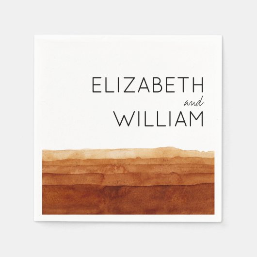 ボホウォーター色の抽象芸術結婚砂漠 スタンダードカクテルナプキン (正面)