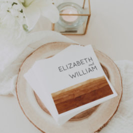 ボホウォーター色の抽象芸術結婚砂漠 スタンダードカクテルナプキン