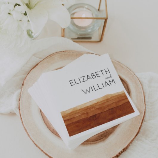 ボホウォーター色の抽象芸術結婚砂漠 スタンダードカクテルナプキン