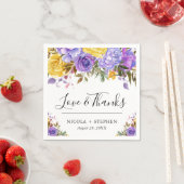 ボホウォーター色の春の花結婚ズ スタンダードカクテルナプキン (インサイチュ)