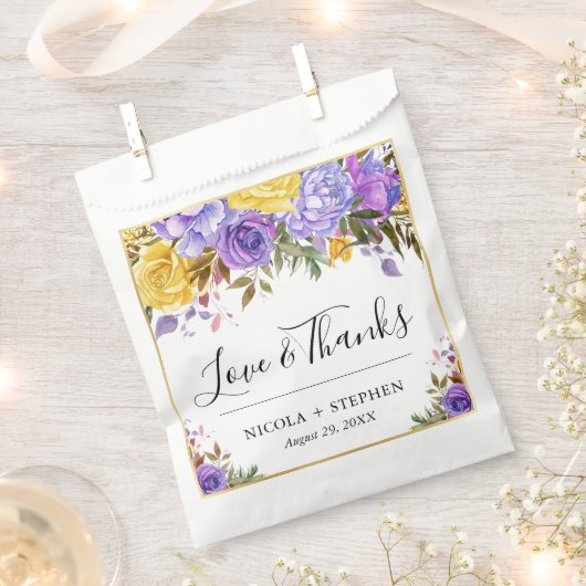 ボホウォーター色の春の花結婚ズ フェイバーバッグ (クリップ留めされた状態)