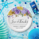 ボホウォーター色の春の花結婚ズ ペーパープレート (パーティー)