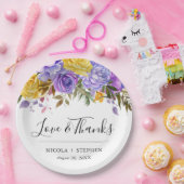 ボホウォーター色の春の花結婚ズ ペーパープレート (パーティー)