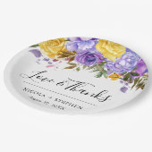 ボホウォーター色の春の花結婚ズ ペーパープレート (アングル)