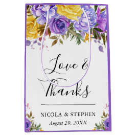 ボホウォーター色の春の花結婚ズ ミディアムペーパーバッグ