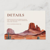 ボホウォーター色の砂漠結婚の詳細 エンクロージャーカード (正面)