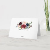 ボホウォーター色の秋のフローラガーランド サンキューカード (裏面)