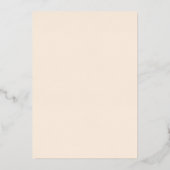 ボホウォーター色の秋の自然モノグラム結婚ズ 箔招待状 (裏面)