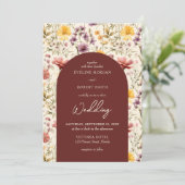 ボホウォーター色の秋牧草野花 招待状 (スタンド正面)