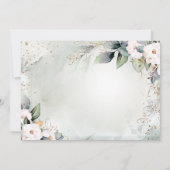 ボホウォーター色の緑のフローラ光沢モダン セーブザデート (裏面)