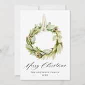 ボホウォーター色の緑のリース非写真 シーズンカード (正面)