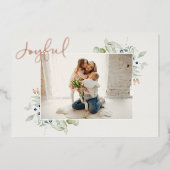 ボホウォーター色の緑の喜び 箔シーズンカード (正面)