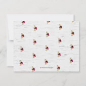 ボホウォーター色の花スカル救矢印私たちの日付 招待状 (裏面)