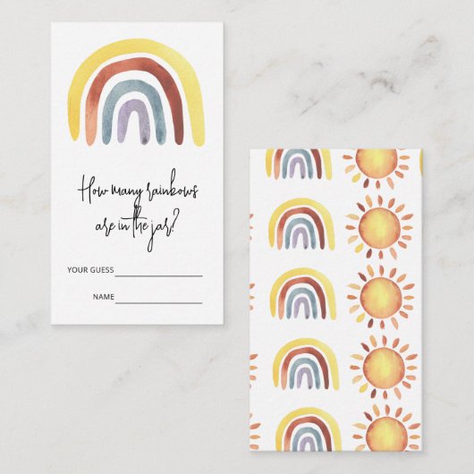 ボホウォーター色びんの中の虹の数 エンクロージャーカード (正面/裏面)