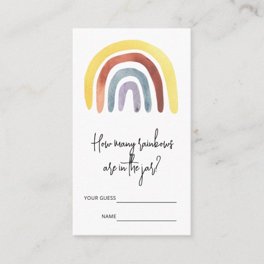 ボホウォーター色びんの中の虹の数 エンクロージャーカード (正面)