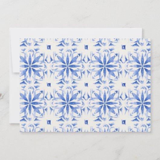 ボホウォーター色イエローレモンツリーベビーシャワー 招待状 (裏面)