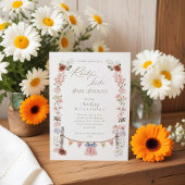 ボホウォーター色ウェスタンリトル女性のカーボーイベビーシャワー 招待状