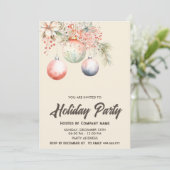 ボホウォーター色オーナメント会社クリスマスパーティー 招待状 (スタンド正面)