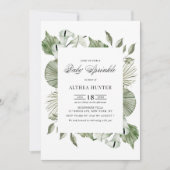 ボホウォーター色カラリリーグリーナリーベビー散布 招待状 (正面)