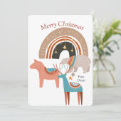 ボホウォーター色クリスマスカード セーブザデート (スタンド正面)