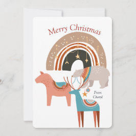 ボホウォーター色クリスマスカード セーブザデート