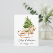 ボホウォーター色クリスマスススそり非写真 シーズンポストカード (スタンド正面)