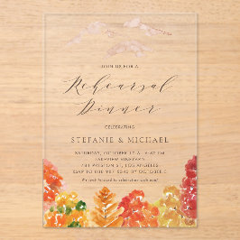 ボホウォーター色サボテン夏リハーサルディナー アクリル招待状