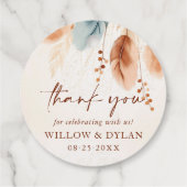 ボホウォーター色テラコッタパンパスグラスありがとう フェイバータグ (裏面)