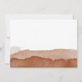 ボホウォーター色テラコッタ砂漠の写真バプテスマ 招待状 (裏面)