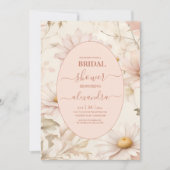 ボホウォーター色デイジーブライダルシャワー 招待状 (正面)