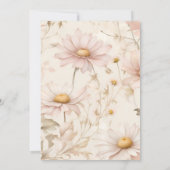 ボホウォーター色デイジーブライダルシャワー 招待状 (裏面)