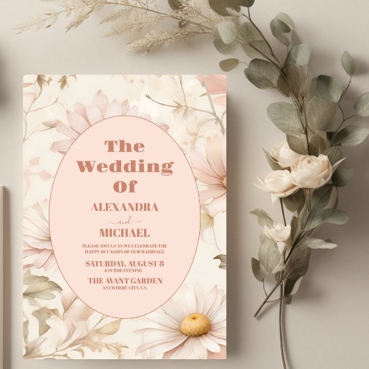 ボホウォーター色デイジー結婚ズ 招待状