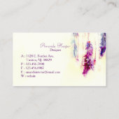 ボホウォーター色ドリームキャッチャーの羽 名刺 (裏面)