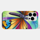 ボホウォーター色バタフライ iPhoneケース (裏面横)