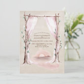 ボホウォーター色フローラアーチと夕日 招待状 (スタンド正面)