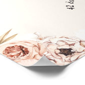 ボホウォーター色フローラアーチブライダルシャワー歓迎 ポスター (角)