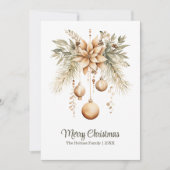 ボホウォーター色フローラクリスマスオーナメント シーズンカード (正面)