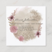 ボホウォーター色フローラスクエアビジネスカード スクエア名刺 (裏面)