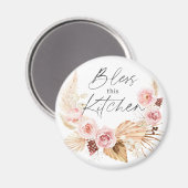 ボホウォーター色フローラパンパスグラス冷蔵庫 マグネット (正面/裏面)