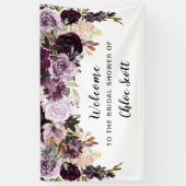 ボホウォーター色フローラブライダルシャワーへようこそ 横断幕 (縦)