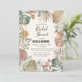 ボホウォーター色フローラブライダルシャワー招待 招待状 (スタンド正面)