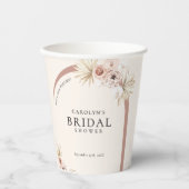 ボホウォーター色フローラモダンアーチブライダルシャワー 紙コップ (正面)