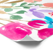 ボホウォーター色フローラ結婚の歓迎 ポスター (角)