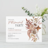 ボホウォーター色フローラ退職パーティの招待状 招待状 (スタンド正面)